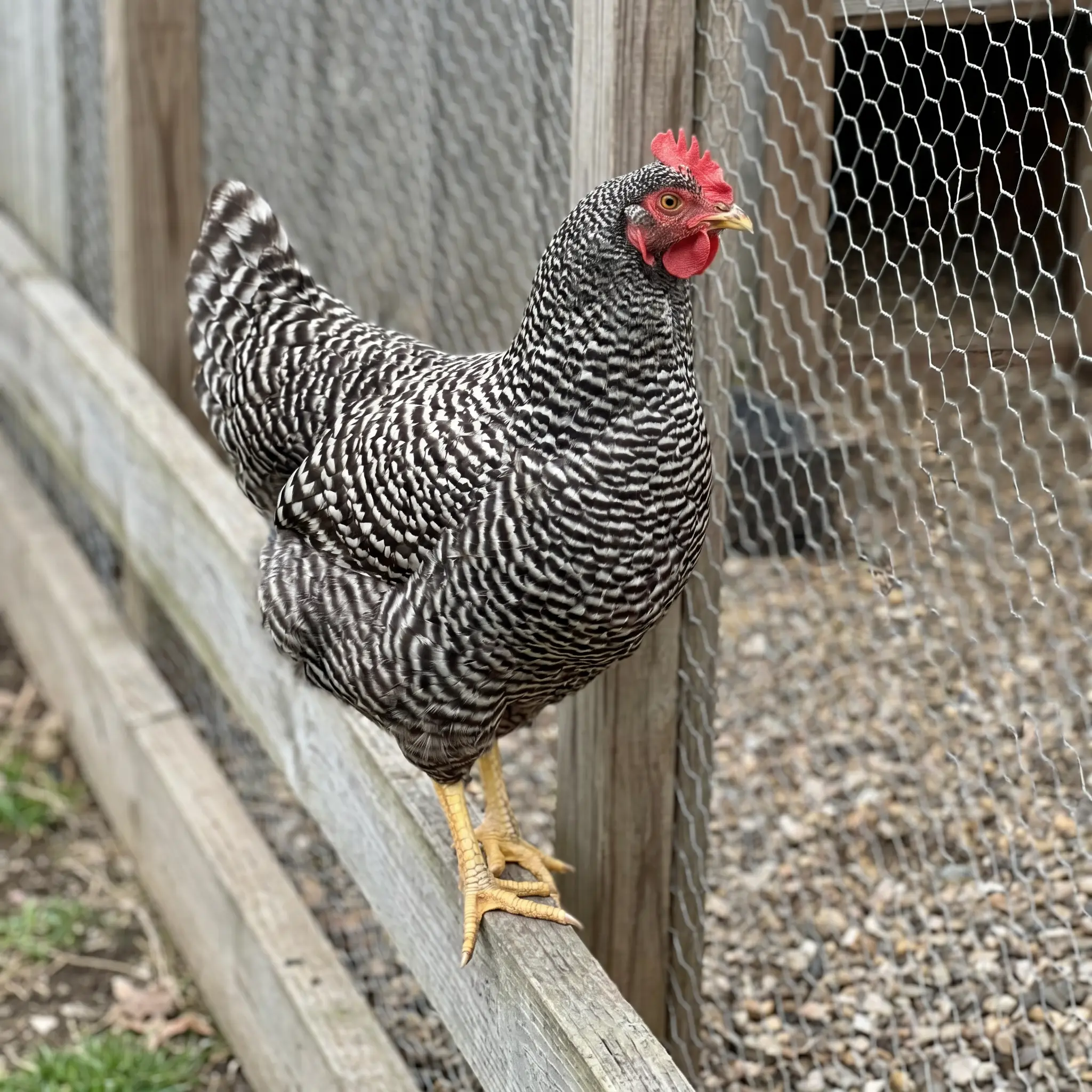 Plymouth Rock hen
