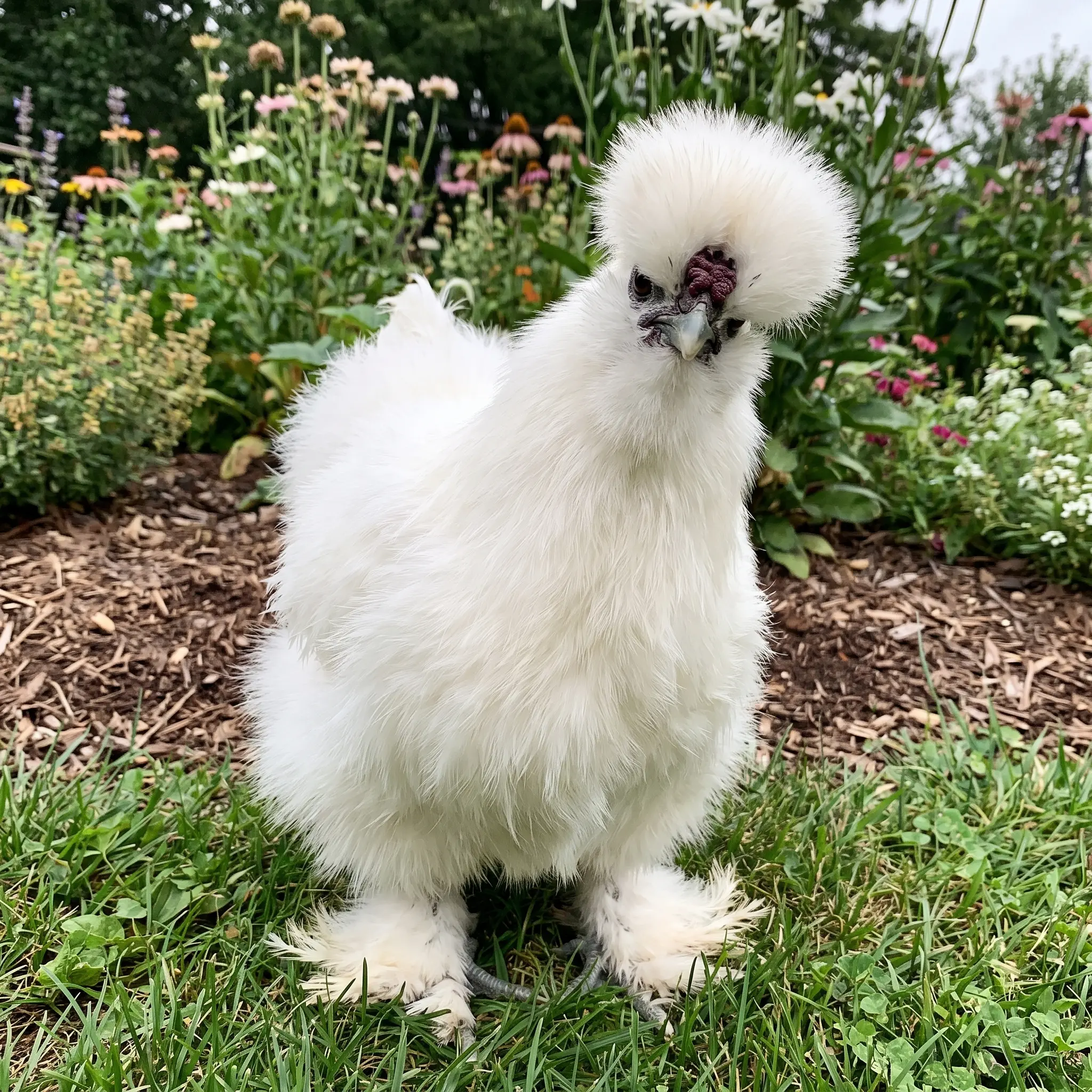 Silkie hen